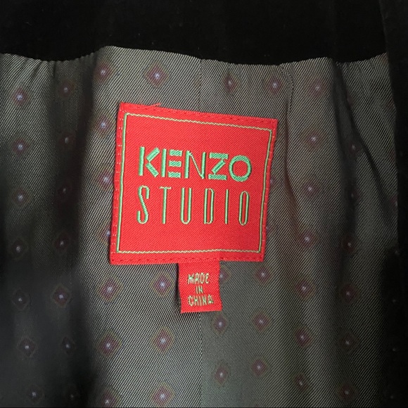 VINTAGE KENZO embroidered floral velvet blazer S 4 - Picture 15 of 15